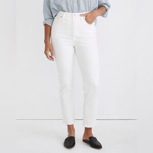 Madewell NWT Perfect Vintage High Rise Jeans Size 28 in Tile White